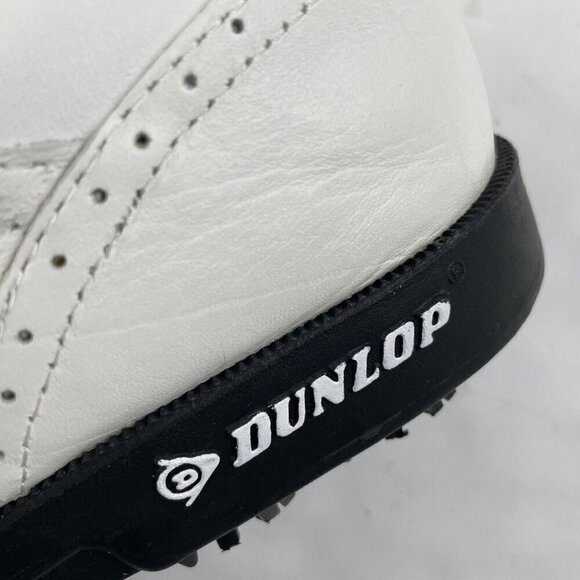 Dunlop Fuzzy Zoeller Fz6000c Leather Golf Shoes Men’s Size 8 White Lace Up - Picture 10 of 12